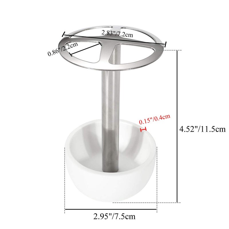 CozyCabin Toothbrush Holder Stand  for Razor  Bathroom Vanity Countertop  Stainless Steel Toothbrush Bathroom Organizer (White) - Image 2